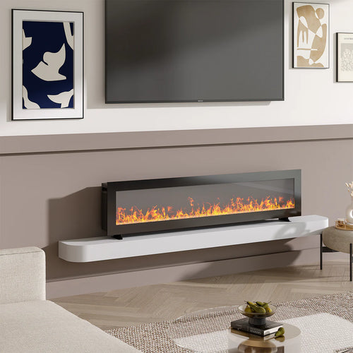 Brand new, 60inch LED Flame Wall-Mounted Electric Fireplace with Remote  (C51)