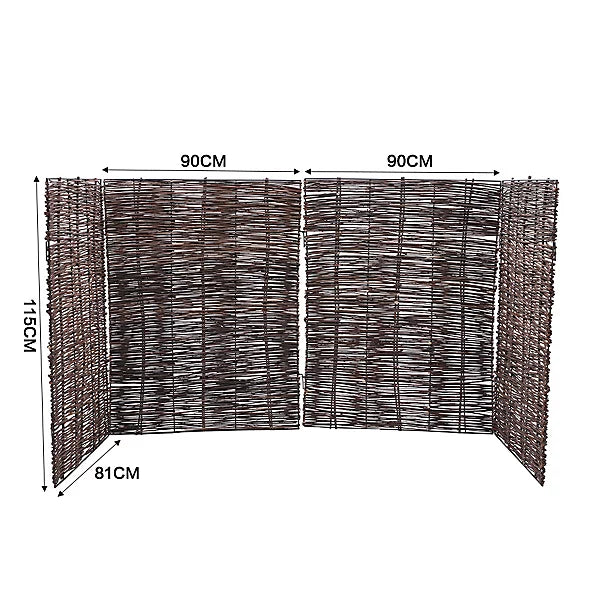 Brand new, Willow Wheelie Bin Screen with Metal Frame Privacy Fence  (C39)