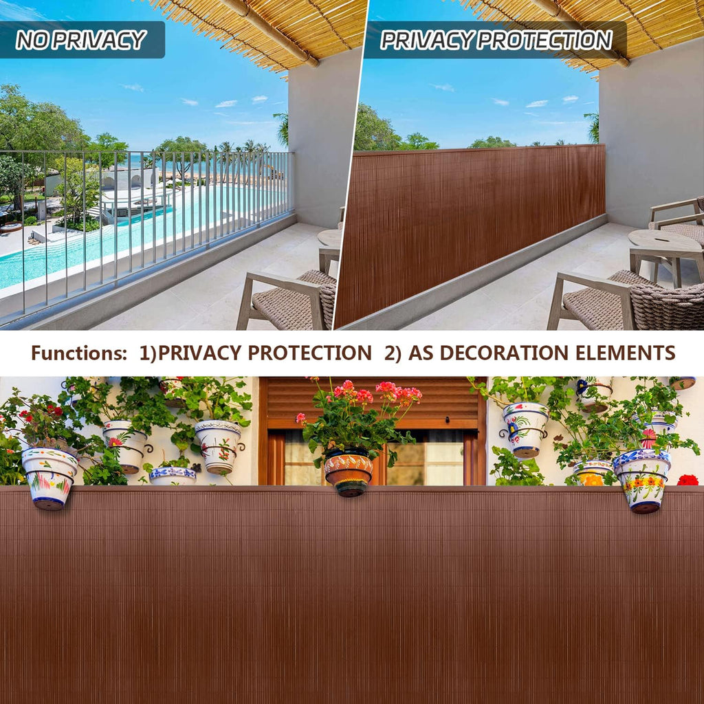 Brand new, PVC Garden Screening 1.8m x 3m Privacy Fence | Brown  (C18)