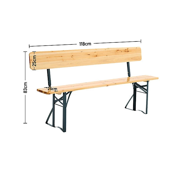 Brand new, Breeins Set of 3 Outdoor Foldable Table & Benches Set  (B7)