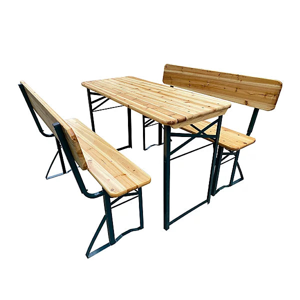Brand new, Breeins Set of 3 Outdoor Foldable Table & Benches Set  (B7)